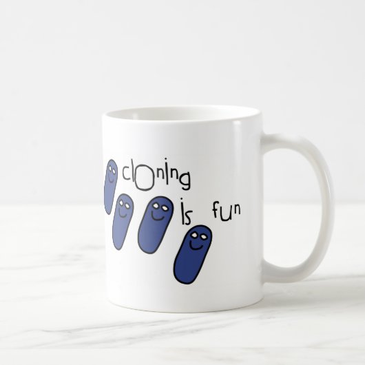 クローニングはおもしろいです コーヒーマグカップ (右)