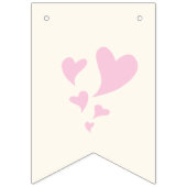 クローバーで愛らしいバンニーとハートの赤ちゃんシャワー バンティングフラッグ (第1の旗)