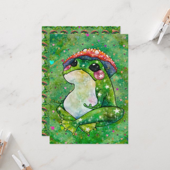 クローバーという名のカエル (正面/裏面インサイチュ)