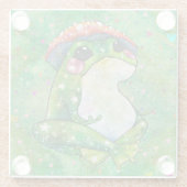 クローバーという名前のカエル ガラスコースター (裏面)