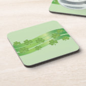 クローバーとグリーンストライプ コースター (左側)