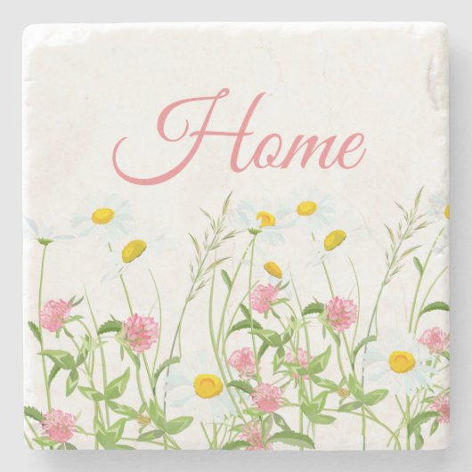 クローバーとデイジー ストーンコースター (正面)