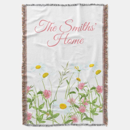 クローバーとデイジー スローブランケット (正面縦)