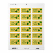 クローバーとラッキーホースシューズワイド住所 シール (フルシート)