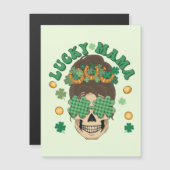 クローバーと馬蹄付きラッキーママスケルトン (正面/裏面)