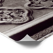 クローバーと〔占星術の〕十二宮図のシンボルや象徴 ポスター (角)