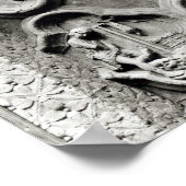 クローバーと〔占星術の〕十二宮図のシンボルや象徴 ポスター (角)