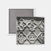 クローバーと〔占星術の〕十二宮図のシンボルや象徴 マグネット (正面/裏面)