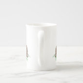 クローバーに飾り立てたバンニー ボーンチャイナマグカップ (裏面)