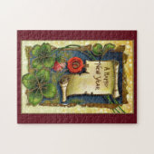 クローバーのある新年 ジグソーパズル (横)