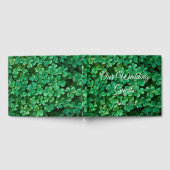 クローバーのウェディングとレセプション ゲストブック (全面)