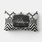 クローバーのシェブロンのモノグラム ランバークッション (裏面)