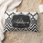 クローバーのシェブロンのモノグラム ランバークッション (ブランケット)