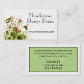 クローバーの名刺の蜂蜜の蜂 名刺 (正面/裏面)