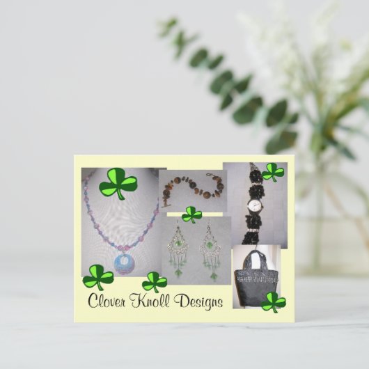 クローバーの小山は郵便はがきを設計します ポストカード (スタンド正面)