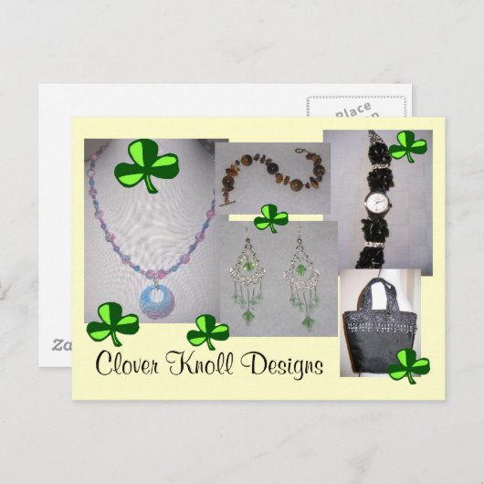 クローバーの小山は郵便はがきを設計します ポストカード (正面/裏面)