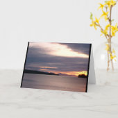 クローバーの島の日没 カード (黄色い花)