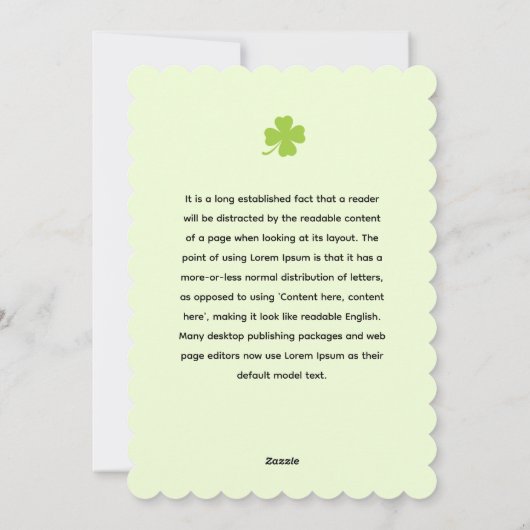 クローバーの幸運のお守り: クローバーの幸運が輝きますように シーズンカード (裏面)