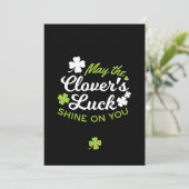 クローバーの幸運のお守り: クローバーの幸運が輝きますように 招待状 (スタンド正面)