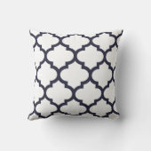 クローバーの枕-濃紺 クッション (裏面)