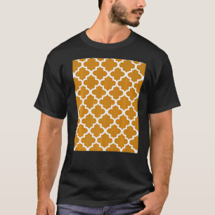 クローバーの白い輪郭 – 小麦の黄色 Tシャツ