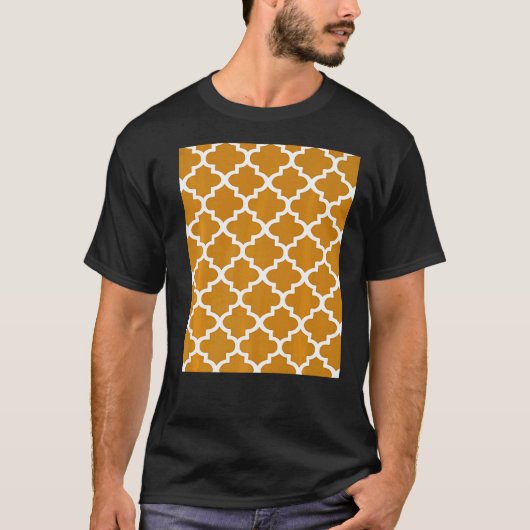 クローバーの白い輪郭 – 小麦の黄色 Tシャツ (正面)