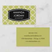 クローバーの背景の名刺-オリーブ 名刺 (正面/裏面)