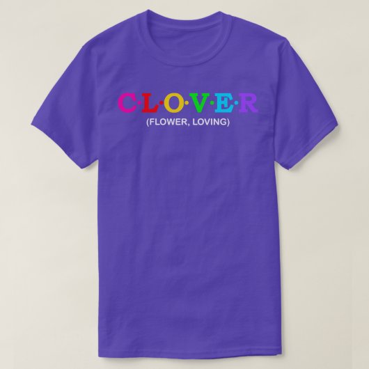 クローバーの花を愛する Tシャツ (デザイン正面)