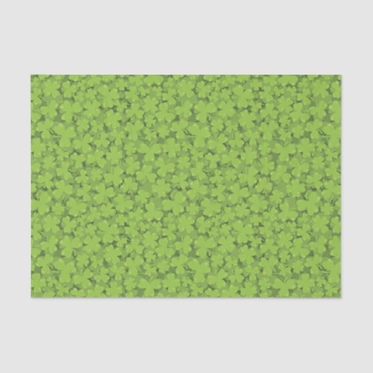 クローバーの葉のイラストレーション 薄葉紙 (正面)