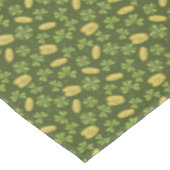 クローバーの葉及び金貨パターン テーブルクロス (アングル)