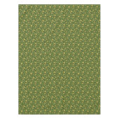 クローバーの葉及び金貨パターン テーブルクロス (正面)