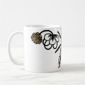 クローバーを持つ働きバチ コーヒーマグカップ (左)