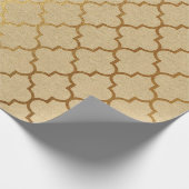 クローバーアールデコクラフト金ゴールドエレガントミニマル ラッピングペーパー (角)