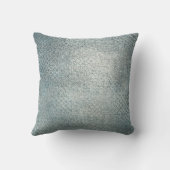 クローバーアールデコシルバーティール(緑がかった色)ブラウングラム クッション (裏面)