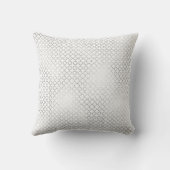 クローバーアールデコホワイトデリケート幾何グラム クッション (裏面)