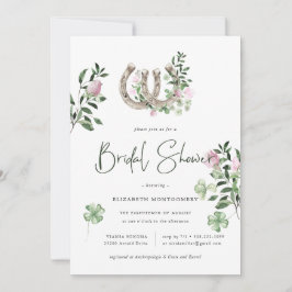 クローバーエレガントスホースシューズ植物ブライダルシャワー 招待状