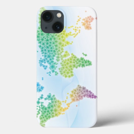 クローバーカラフルワールドマップ Case-Mate iPhoneケース (裏面)