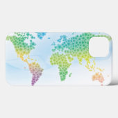 クローバーカラフルワールドマップ Case-Mate iPhoneケース (裏面 (横))