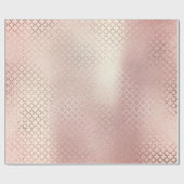 クローバーグラムピンクローズ金ゴールド赤面ブライダルシャイニー ラッピングペーパー (フラット)