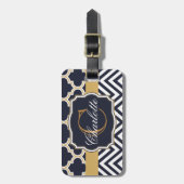 クローバーシェブロンモノグラム ラゲッジタグ (正面縦)