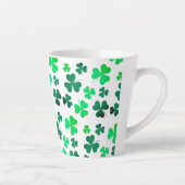 クローバーシャムロックアイリッシュグリーン春St patricks day カフェラテマグ (右)
