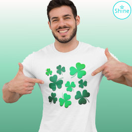 クローバーシャムロックアイリッシュグリーン春St patricks day Tシャツ