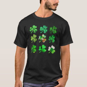クローバーシャムロックアイリッシュフォーセントパトリック Tシャツ