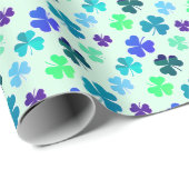 クローバーシャムロックアイリッシュ誕生日アイリッシュパーティーコロフル ラッピングペーパー (ロールコーナー)