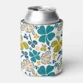 クローバーシャムロックグリーンパターンセントパトリックの日 缶クーラー (缶正面)