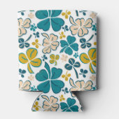 クローバーシャムロックグリーンパターンセントパトリックの日 缶クーラー (裏面)