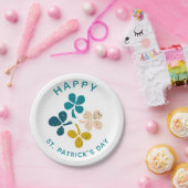 クローバーシャムロックスケッチハッピーセントパトリックの日 ペーパープレート (パーティー)