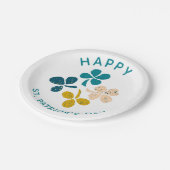 クローバーシャムロックスケッチハッピーセントパトリックの日 ペーパープレート (アングル)