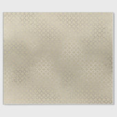 クローバーシルバーグラムアールデコアイボリー光沢 ラッピングペーパー (フラット)