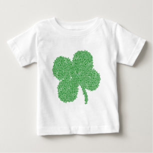 クローバースカル – セントパトリックの日ラッキーグリーン ベビーTシャツ